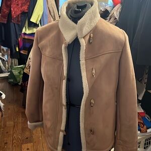 Talbots winter jacket Imitation suede and shearling. Size M no stains or tears